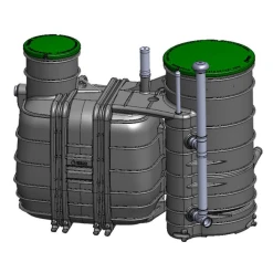 Fosse Toutes Eaux - Monoblock-2-4 V3 Biorock - Avec Poste De Relevage - Capacité 4 E.H - 2000L