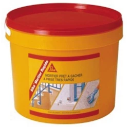 Mortier Hydraulique Prêt-à-gâcher à Prise Rapide - Sika Mortier Rapide - Seau De 5 Kg