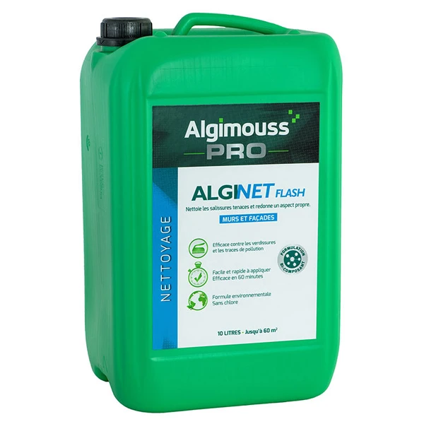 Algimouss Nettoyant Décrassant Murs Et Façades Alginet Flash Bidon De 10 Litres 1 Algimouss Nettoyant Décrassant Murs Et Façades Alginet Flash Bidon De 10 Litres