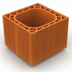 Biobric Boisseau Alvéolé En Terre Cuite Bio'Bric Pour Conduit De Cheminée - 25 CM X 25,00 CM - Hauteur 33,00 CM