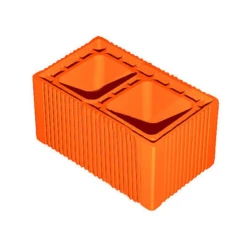 Terreal Boisseau Alvéolé Jumelé En Terre Cuite à Section Carrée + Rectangulaire