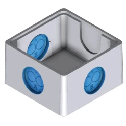 Thebault Boîte Pluviale Éco En Béton Avec 3 Opercules - 30x30 CM