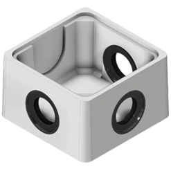 Thebault Boîte Pluviale Avec 3 Joints Ø 100 Mm - 25x25 CM