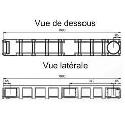Caniveau Nicoll Connecto CAN177 - 1000 MM X 136 MM X 115 MM -Grand Sud Boutique caniveau177 4