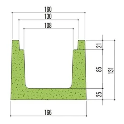 Sebico Caniveau SEBIDRAIN A + Grille Caillebotis Résistance : Classe B125 -Grand Sud Boutique caniveausbidrainaschma 813068