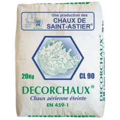 C.E.S.A - Chaux Et Enduits De Saint-Astier Chaux Aérienne éteinte Pour Parements Et Badigeons - Décorchaux - Sac De 20 KG