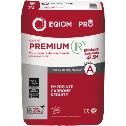 Eqiom Ciment à Maçonner Multi-usage - Premium R - CEM III/A 42,5 N CP1 - Sac De 25 Kg