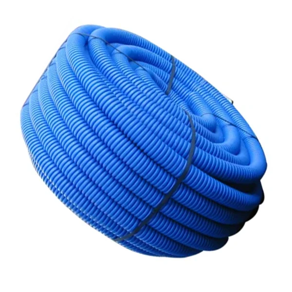 Gaine TPC Bleue Avec Tire-fil - Diamètre 63 Mm - Longueur 50 M 1 Gaine TPC Bleue Avec Tire-fil - Diamètre 63 Mm - Longueur 50 M