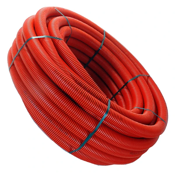Gaine TPC Rouge Avec Tire-fil - Diamètre 40 Mm - Longueur 25 M 1 Gaine TPC Rouge Avec Tire-fil - Diamètre 40 Mm - Longueur 25 M