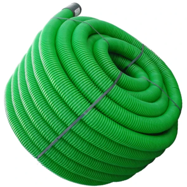 Gaine TPC Verte Avec Tire-fil - Diamètre 40 Mm - Longueur 25 M 1 Gaine TPC Verte Avec Tire-fil - Diamètre 40 Mm - Longueur 25 M