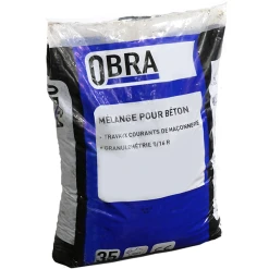 Mélange Pour Béton Obra Granulométrie 0/16 Roulé Sac De 35 Kg