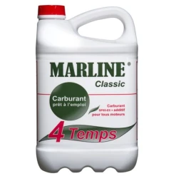 Carburant De Moteur Essence 4 Temps Marline Classic Avec Additif- 5 Litres