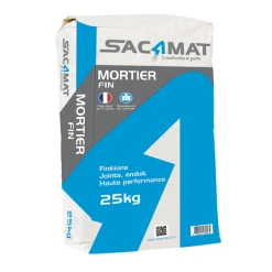 Mortier Fin 0/2 Sacamat - Sac De 25 KG