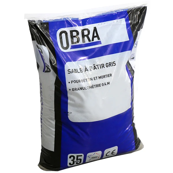 Sable à Bâtir Pour Travaux De Maçonnerie Obra 0/4 Mixte Sac De 35 Kg 1 Sable à Bâtir Pour Travaux De Maçonnerie Obra 0/4 Mixte Sac De 35 Kg
