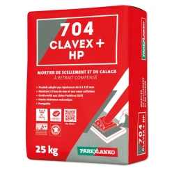 Parexlanko Mortier De Scellement Et De Calage à Retrait Compensé - 704 CLAVEX+ HP - Sac De 25 KG