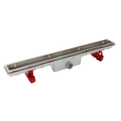 Nicoll Caniveau De Douche Docia Pour Grille 50 Mm - Sans Grille - ø Femelle 40 Mm - 95 X 990 Mm