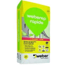 Weber Mortier De Réparation Fibré à Prise Rapide - Werberep Rapide - Sac De 25 Kg