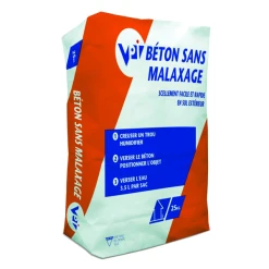 Vicat Béton Sans Malaxage Pour Scellement En Sol Extérieur - VPI - Sac De 25 Kg