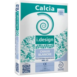 Calcia Chaux Hydraulique Naturelle Blanche - Chaux Rabot NHL 3,5 - Sac De 35 Kg