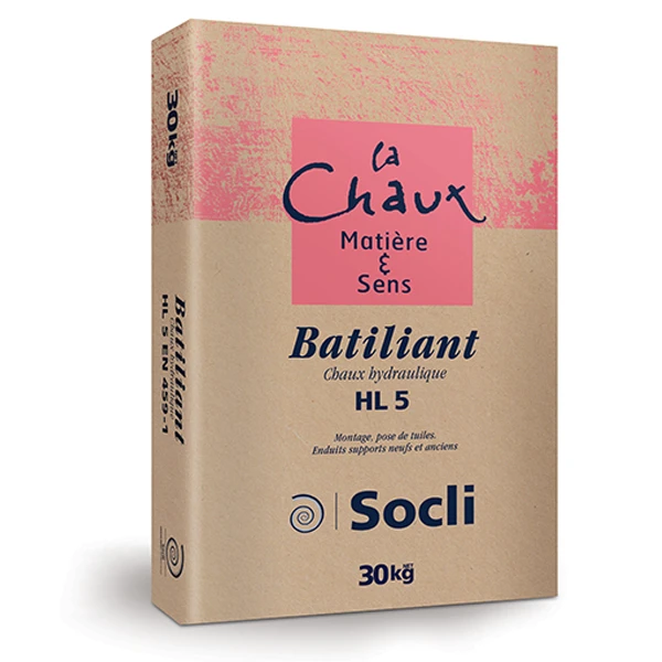 SOCLI Chaux Hydraulique HL5 Batiliant - Pour Montages Scellements Et Sous-enduits - Sac De 30 Kg 1 SOCLI Chaux Hydraulique HL5 Batiliant - Pour Montages Scellements Et Sous-enduits - Sac De 30 Kg