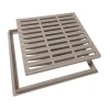 Grille Avec Cadre Pour Collecte Des Eaux De Ruissellement - Nicoll - Gris Clair - 400 X 400 Mm