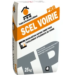 Micro-béton Rapide Fibré PRB Scel Voirie - Noir - Sac De 25 KG