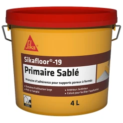 Primaire D'adhérence Pour Supports Poreux Et Fermés - Sikafloor 19 Primaire Sablé - Seau De 4L