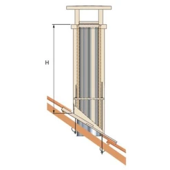 Sortie De Toit TRADINOV Carrée TCP 60 Pente 54 à 63 % - Ht Arrière : 0,80 M -Grand Sud Boutique sortiedetoithauteurh 809721