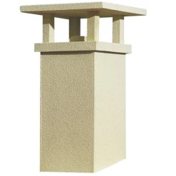 Cheminées Poujoulat Sortie De Toit TRADINOV Carrée TCP 50 Pente 31 à 44 % - Ht Arrière : 0,80 M