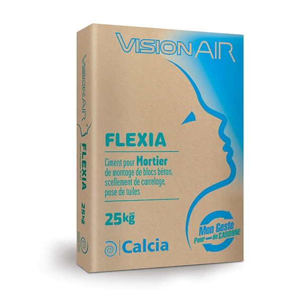 Calcia Ciment Pour Mortier De Montage Avec Air Entraîné - VisionAIR Flexia - Type MC 12.5 - Sac De 25 Kg 1 Calcia Ciment Pour Mortier De Montage Avec Air Entraîné - VisionAIR Flexia - Type MC 12.5 - Sac De 25 Kg