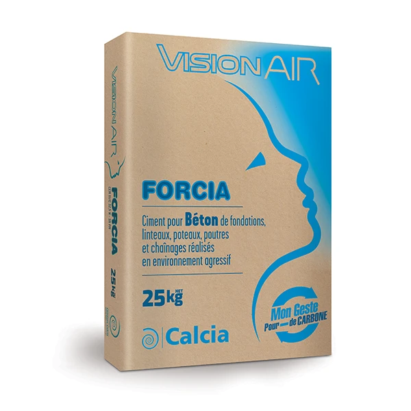 Ciment VisionAIR Forcia Calcia - Type CEM III/C 32,5 N - SR PM - Sac De 25 Kg 1 Ciment VisionAIR Forcia Calcia - Type CEM III/C 32,5 N - SR PM - Sac De 25 Kg