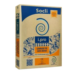 SOCLI Enduit à La Chaux Hydraulique Naturelle - Chaulys - Gris Beige - Sac De 25 KG