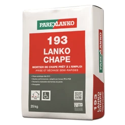 Mortier De Chape - 193 LANKO CHAPE Parexlanko - à Prise Et Séchage Semi-rapide P4S - Sac De 25 KG
