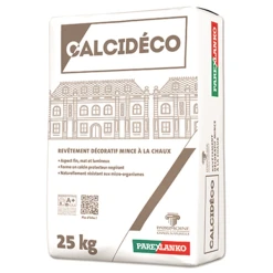Parexlanko Micro-enduit De Finition à La Chaux Aérienne CALCIDECO Très Fin - G20 Blanc Cassé - Sac De 25 KG