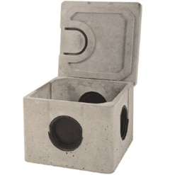 Sebico Boîte Béton à Opercule EPERS Pour Eaux Pluviales Et Réseaux Secs Avec Couvercle - R25SP - 25x30x22,5 CM