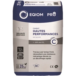Ciment Hautes Performances CEM I 52,5 N CP2 CE NF EQIOM Pro - Sac De 25 KG