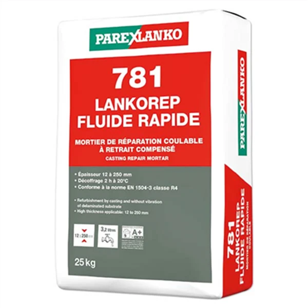 Parexlanko Mortier De Réparation Coulable - 781 Lankorep Fluide Rapide - Sac De 25 KG 1 Parexlanko Mortier De Réparation Coulable - 781 Lankorep Fluide Rapide - Sac De 25 KG