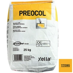 Mortier-colle Pour Béton Cellulaire - PREOCOL / YTONG FIX - De 25 KG