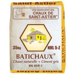 C.E.S.A - Chaux Et Enduits De Saint-Astier Chaux Naturelle Grise à Maçonner - Batichaux - Sac De 35 Kg