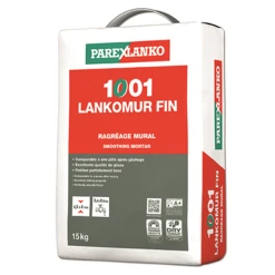 Enduit De Ragréage Mural Allégé - 1001 Lankomur Fin Parexlanko - Sac De 15 Kg - Gris