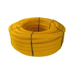 Gaine Protection Double Peau Jaune Pour Réseau Gaz