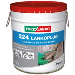 Parexlanko Mortier De Colmatage De Voies D'eau LANKOPLUG 224 - Seau De 25 KG