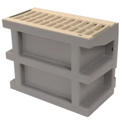 Courette Anglaise Nicoll à Grille Pour Vide-sanitaires - 260 X 135 X 200 Mm - Ventilation 122 Cm² - PVC - Sable