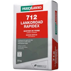 Parexlanko Mortier De Voirie à Retrait Compensé LANKOROAD RAPIDEX 712 - Sac De 25 KG