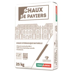 Parexlanko Chaud De Paviers - Chaux Hydraulique Naturelle Blanche NHL2 De Parex - Sac De 25 KG