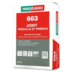 Parexlanko Mortier Fin Fibré Pour Rebouchage De Joints - Joint Prédalle Prémur 663 - Sac De 25 KG