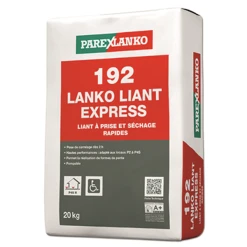 Liant 192 LANKO LIANT EXPRESS à Prise Et Séchage Rapides P4S R Parexlanko Sac De 20 KG