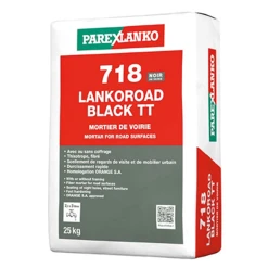 Parexlanko Mortier De Voirie Noir à Retrait Compensé LANKOROAD BLACK TT 718 - Sac De 25 KG