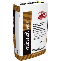 Mortier à La Chaux Aérienne De Réparation Et De Jointoiement Weber.cit Repar